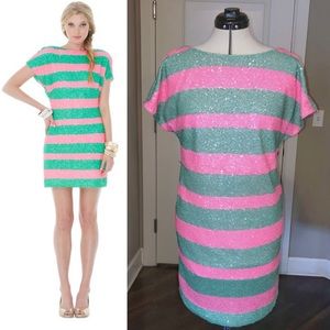 Lilly Pulitzer Ames dress tropical pin stripes Size S